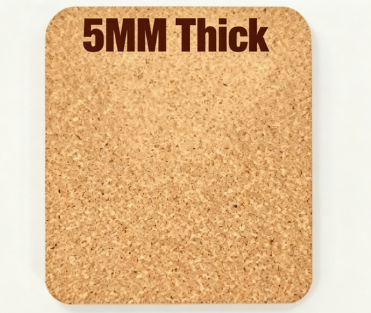 5mm Square Cork Coaster - Case of 50