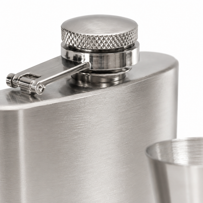 Stainless Steel 6oz Hip Flask Set - Case of 12