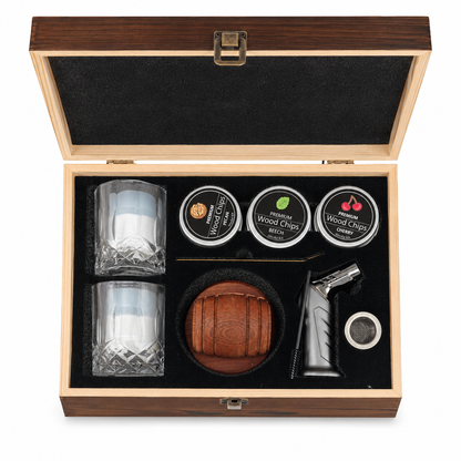 Barrel Whisky Smoker Kit with Wooden Box - Case of 10