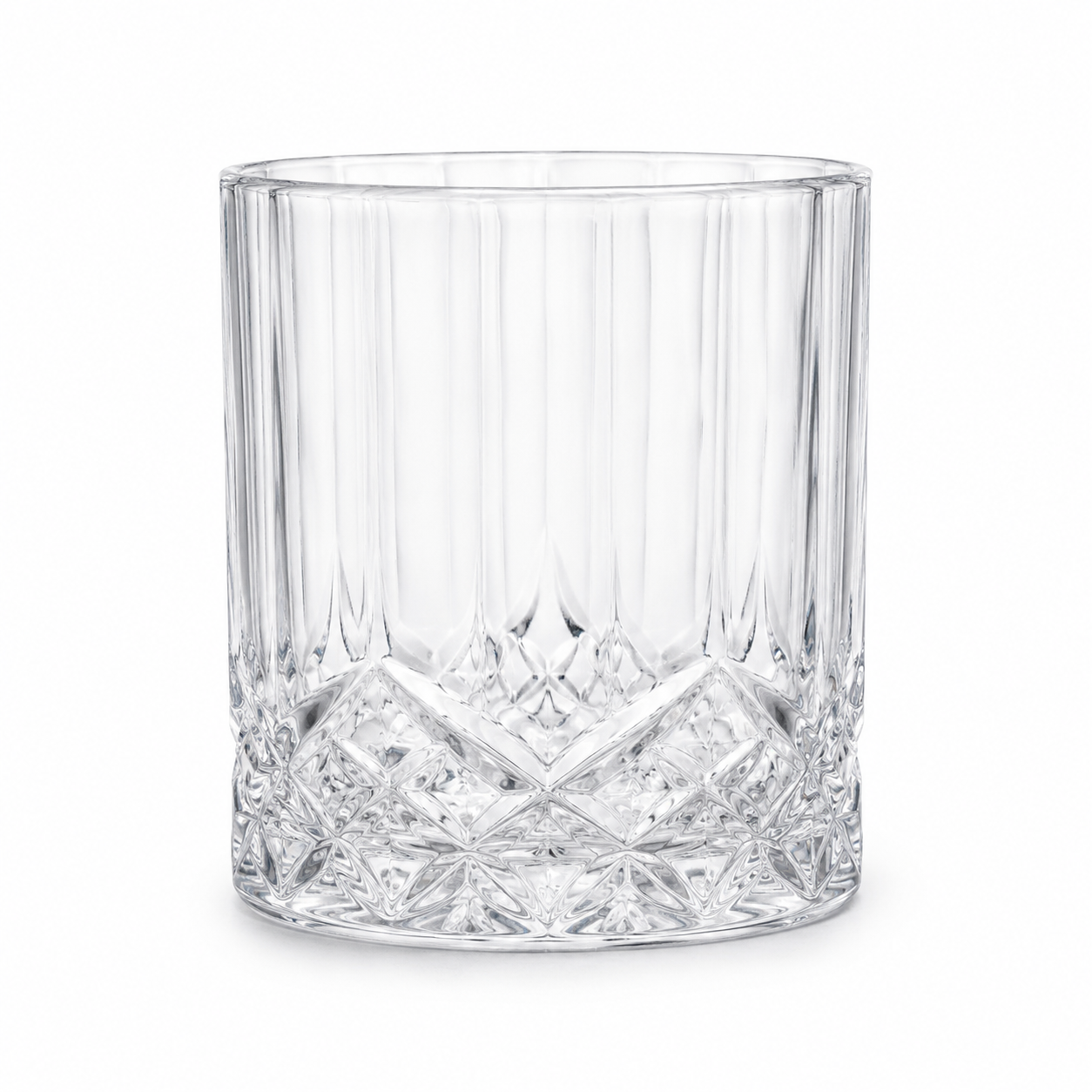 2 Glasses Diamond-Cut Whickey Decanter Set with Wooden Gift Box - Case of 6