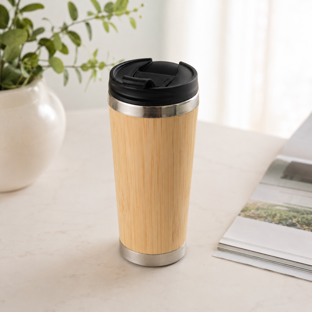 15 Oz Bamboo Travel Mug - Case of 25