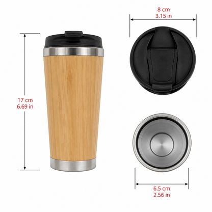 15 Oz Bamboo Travel Mug - Case of 25