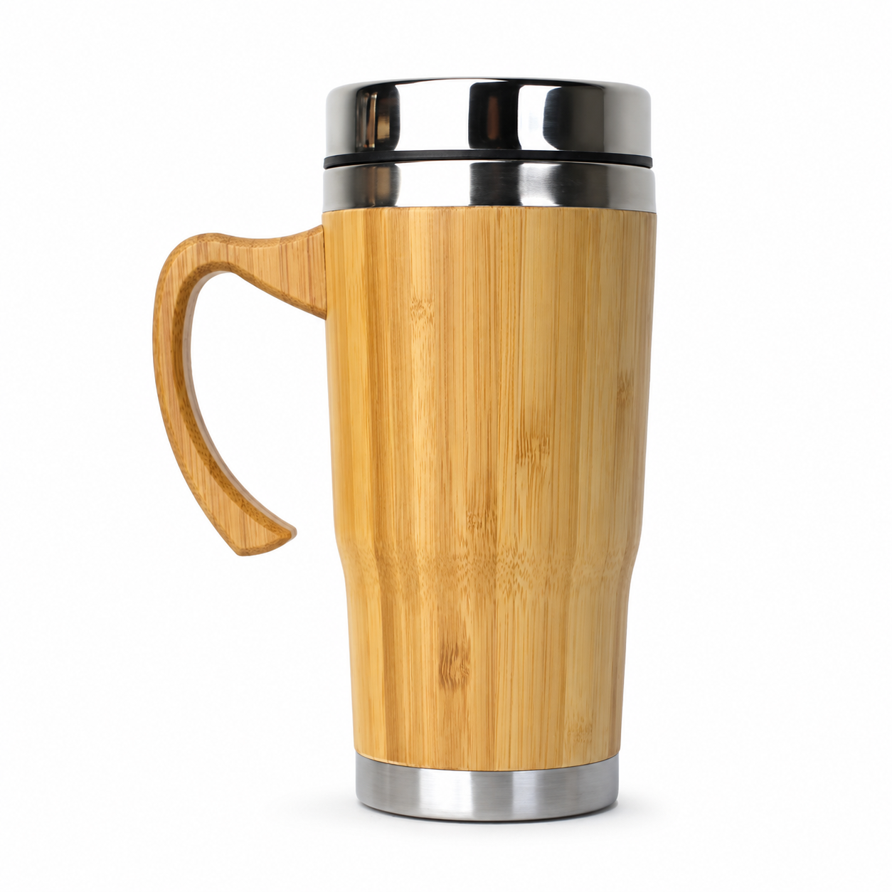 15 Oz Bamboo Travel Mug with Handle - Case of 25