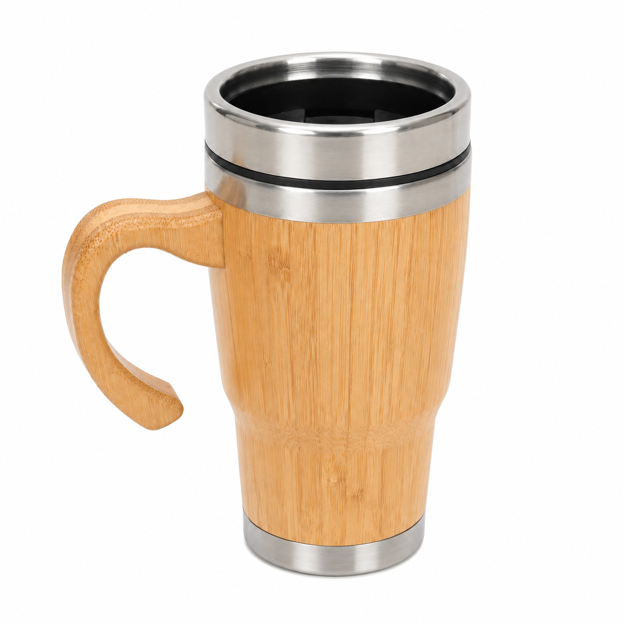 15 Oz Bamboo Travel Mug with Handle - Case of 25