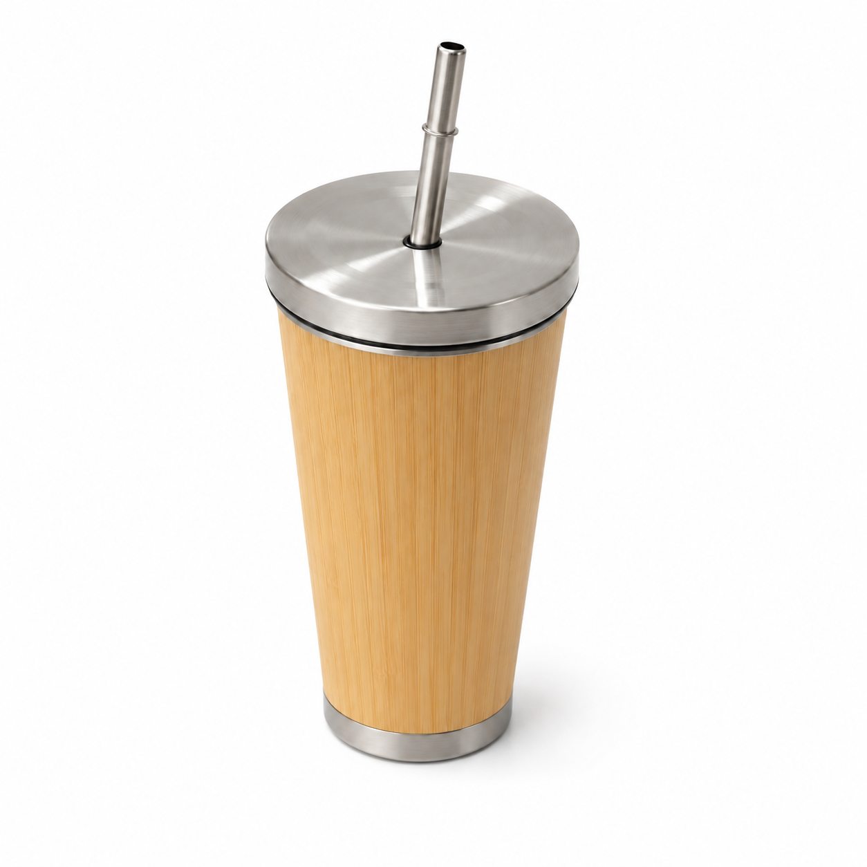 15 Oz Bamboo Tumbler with Straw - Case of 25