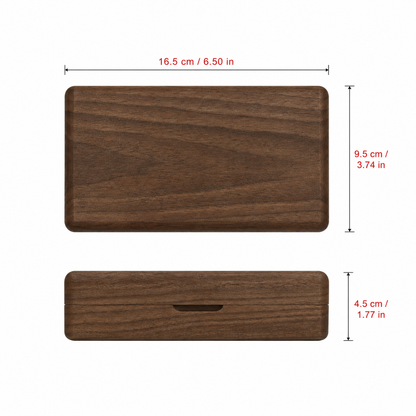 Black Walnut Wood Jewelry Storage Box - Case of 12