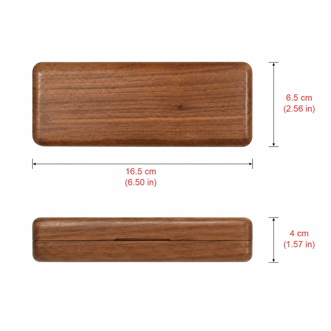 Black Walnut Wood Glasses Box