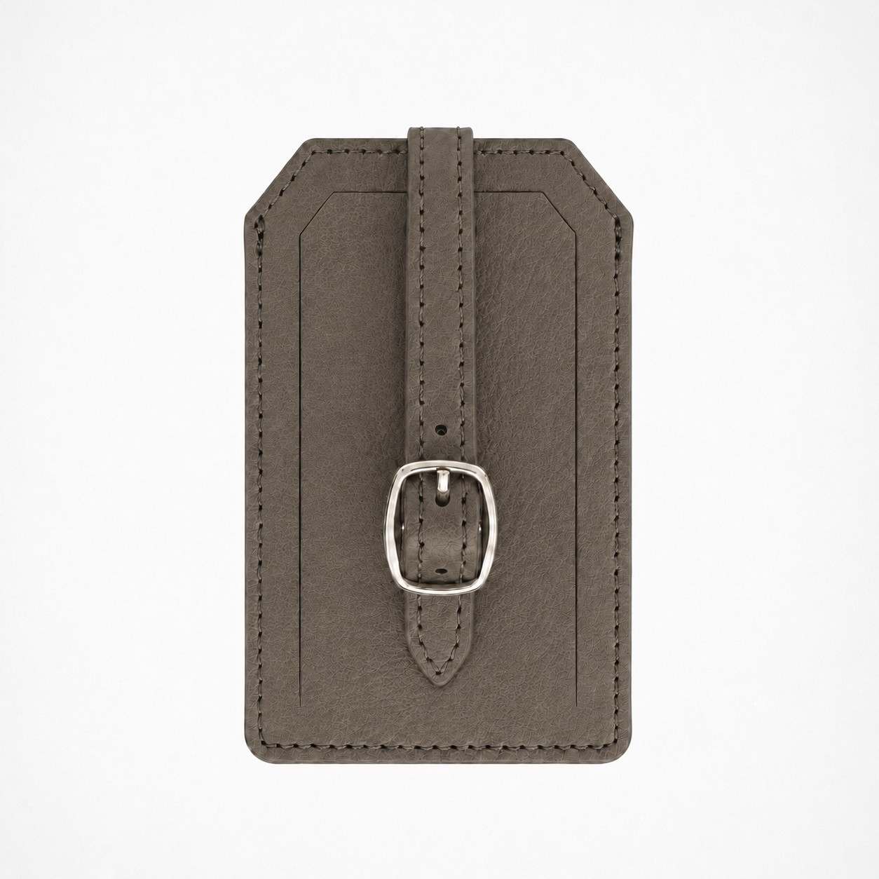 Grey/Black Laserable Leather Luggage Tag - Case of 12