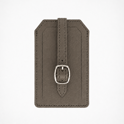 Grey/Black Laserable Leather Luggage Tag - Case of 12