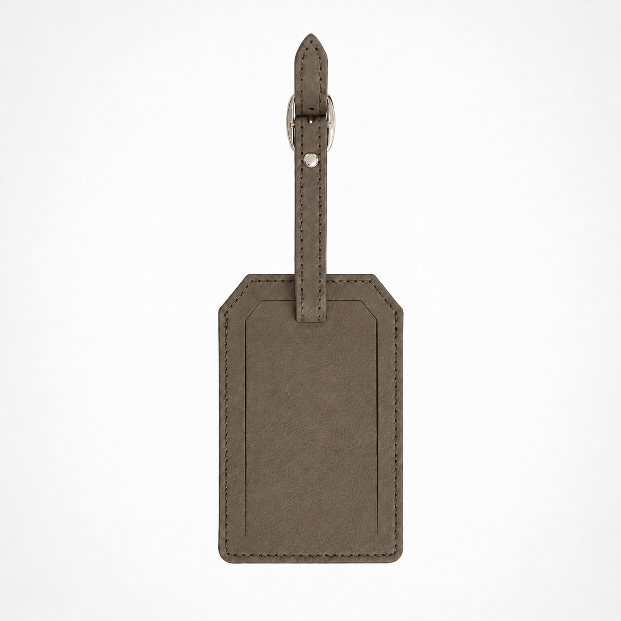 Grey/Black Laserable Leather Luggage Tag - Case of 12