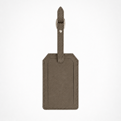 Grey/Black Laserable Leather Luggage Tag - Case of 12
