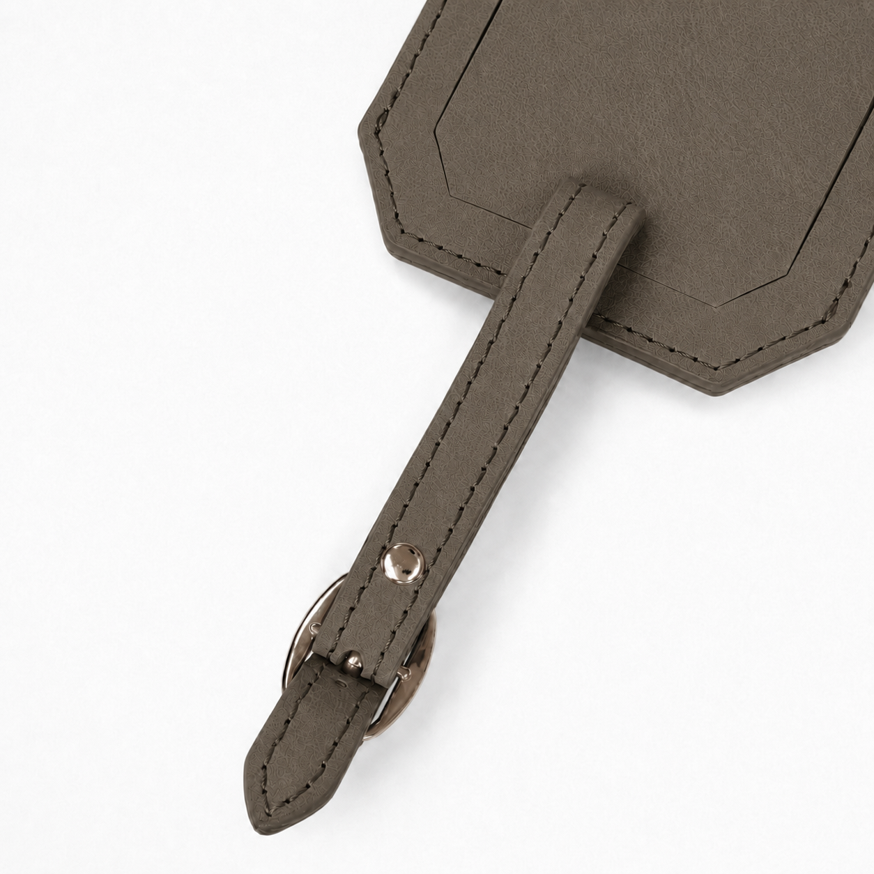 Grey/Black Laserable Leather Luggage Tag - Case of 12