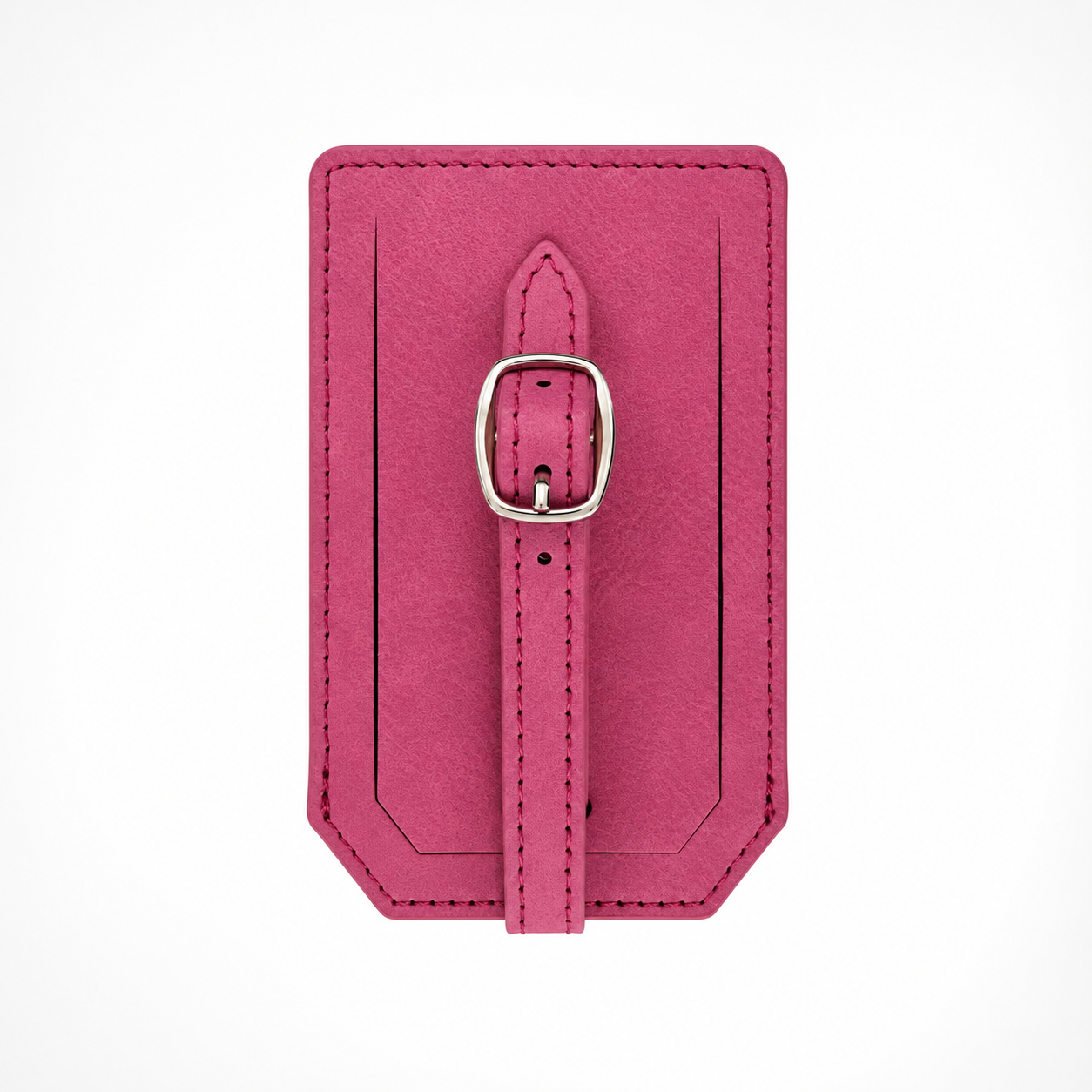 Pink/Black Laserable Leather Luggage Tag - Case of 12