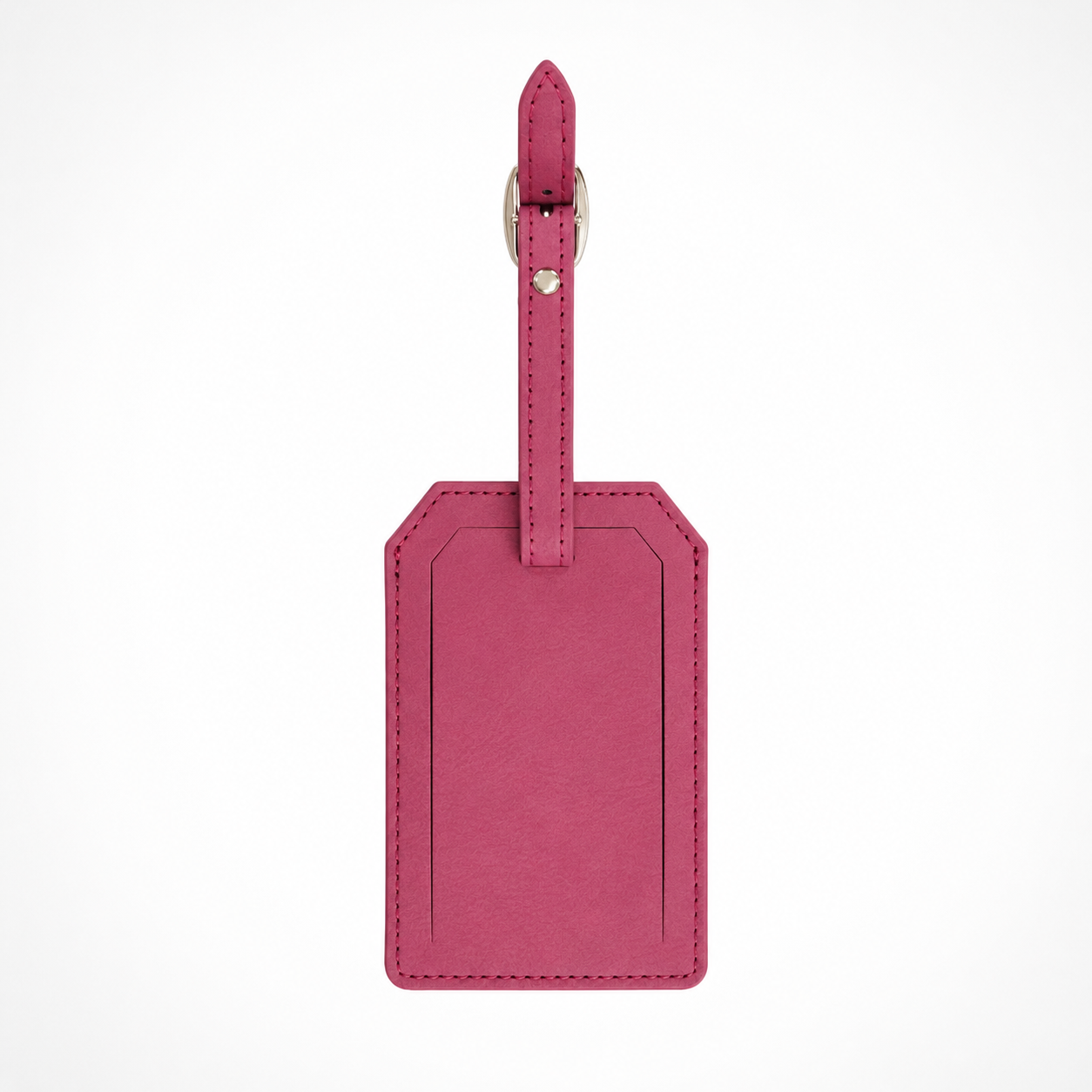 Pink/Black Laserable Leather Luggage Tag - Case of 12