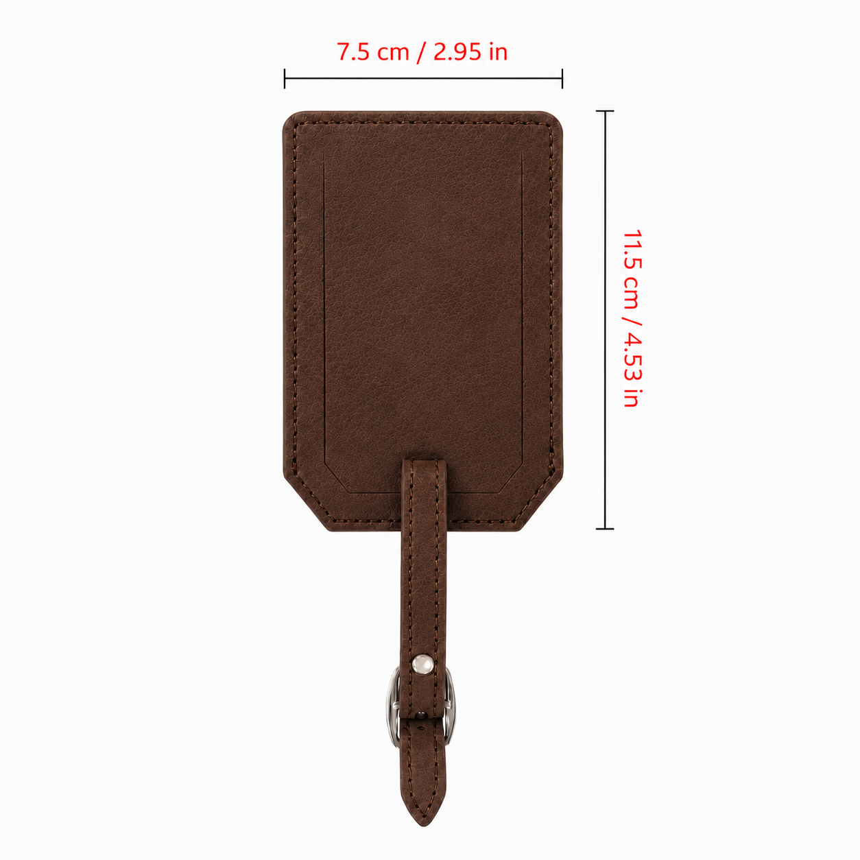 Vintage/Black Laserable Leather Luggage Tag - Case of 12