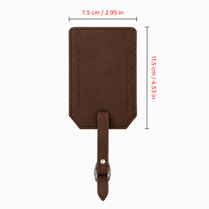 Vintage/Black Laserable Leather Luggage Tag - Case of 12