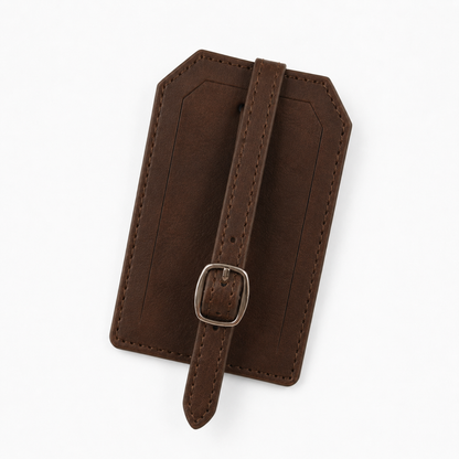 Vintage/Black Laserable Leather Luggage Tag - Case of 12