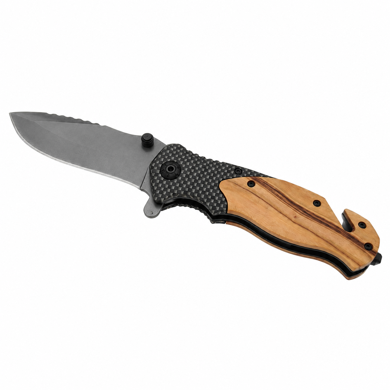 Wooden Handle Pocket Knife - Case of 12