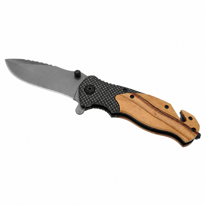 Wooden Handle Pocket Knife - Case of 12