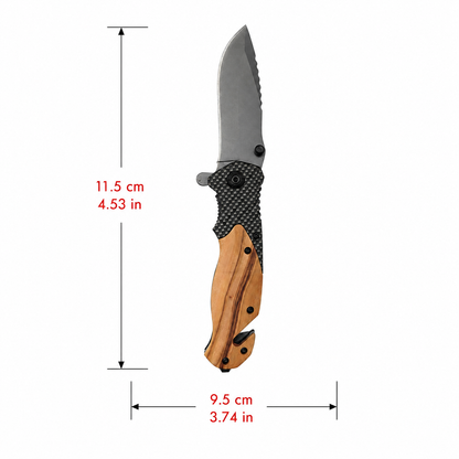 Wooden Handle Pocket Knife - Case of 12