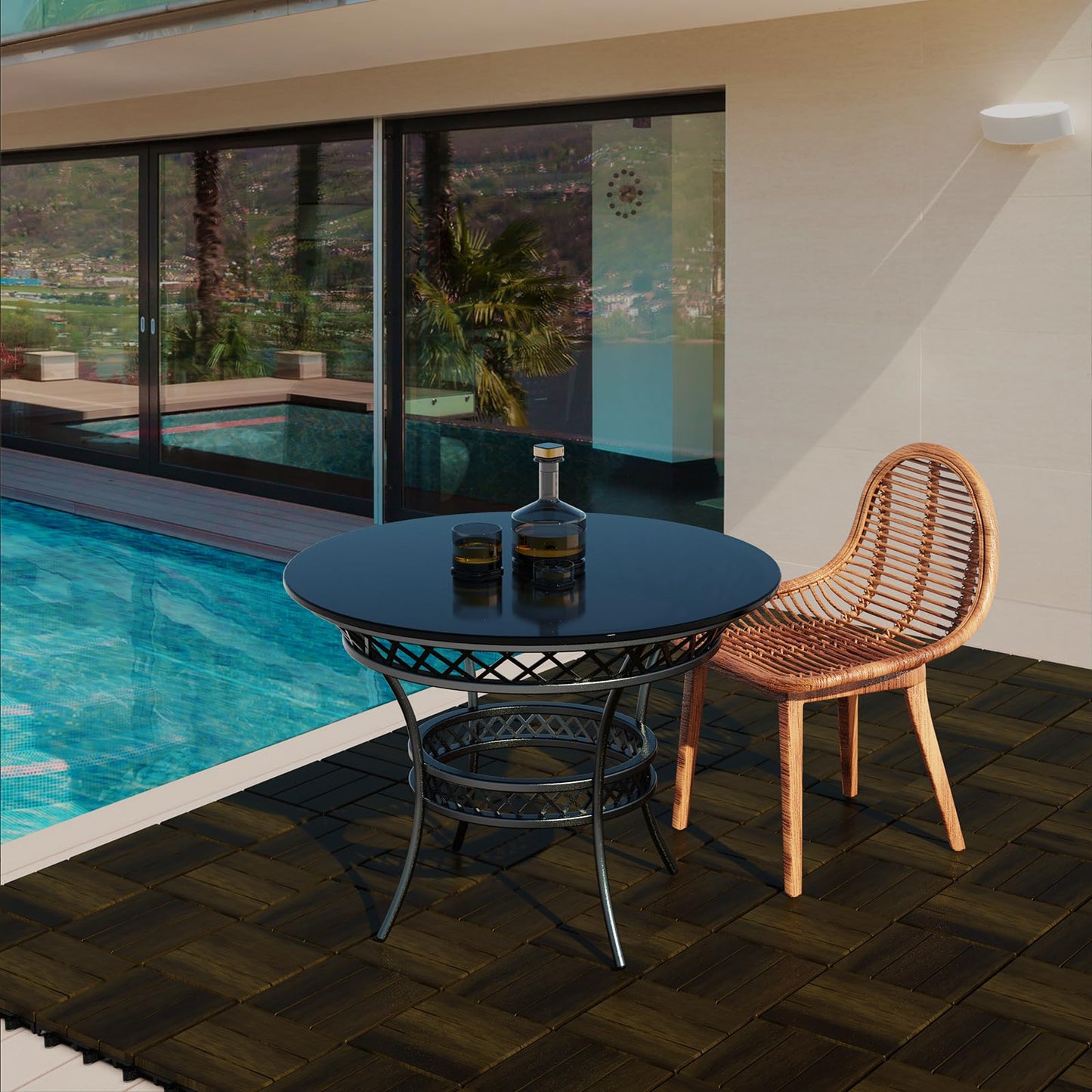 Deck Tiles- 12Slat Brown