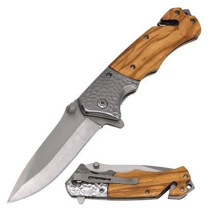 Wooden Handle Pocket Knife - Case of 12