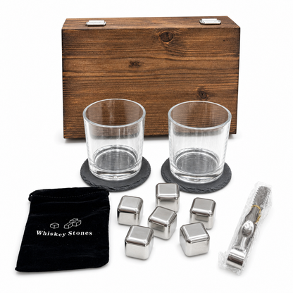 2 Round Glasses Whisky Kit - Case of 8