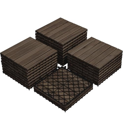Deck Tiles- 6Slat Brown