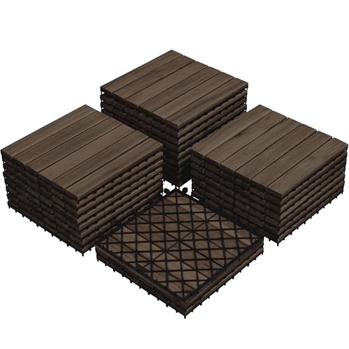 Deck Tiles- 6Slat Brown