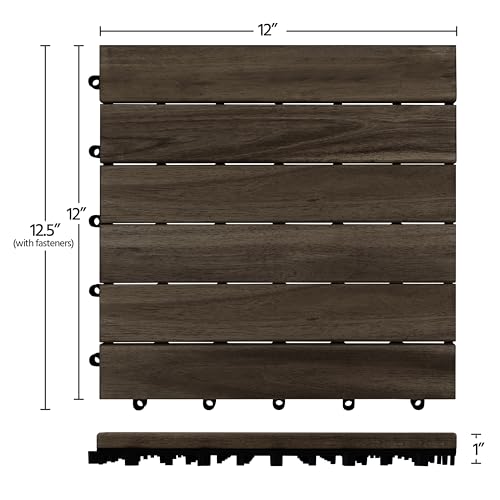Deck Tiles- 6Slat Brown