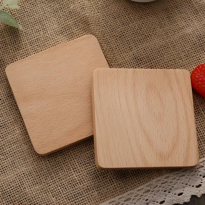 beech wood coaster