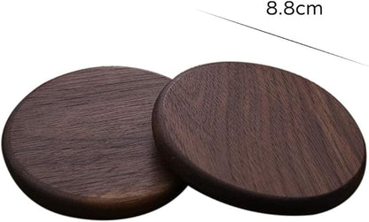 3.5 Inch Round Walnut Wood Coaster - Pack of 50