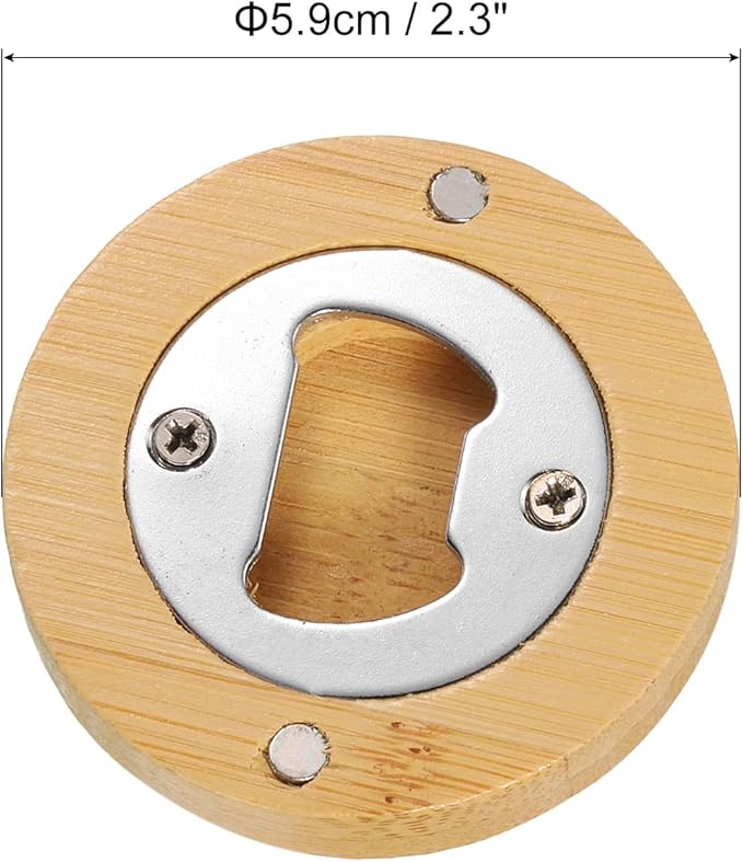 bamboo magnetic beer opener - pack of 50