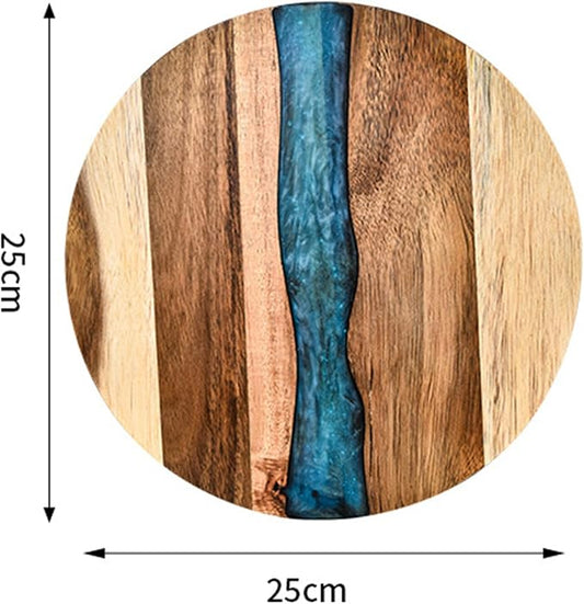 Blue Circular Cutting Board10.2×0.78"