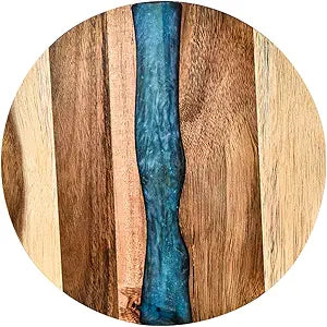 Blue Circular Cutting Board10.2×0.78"