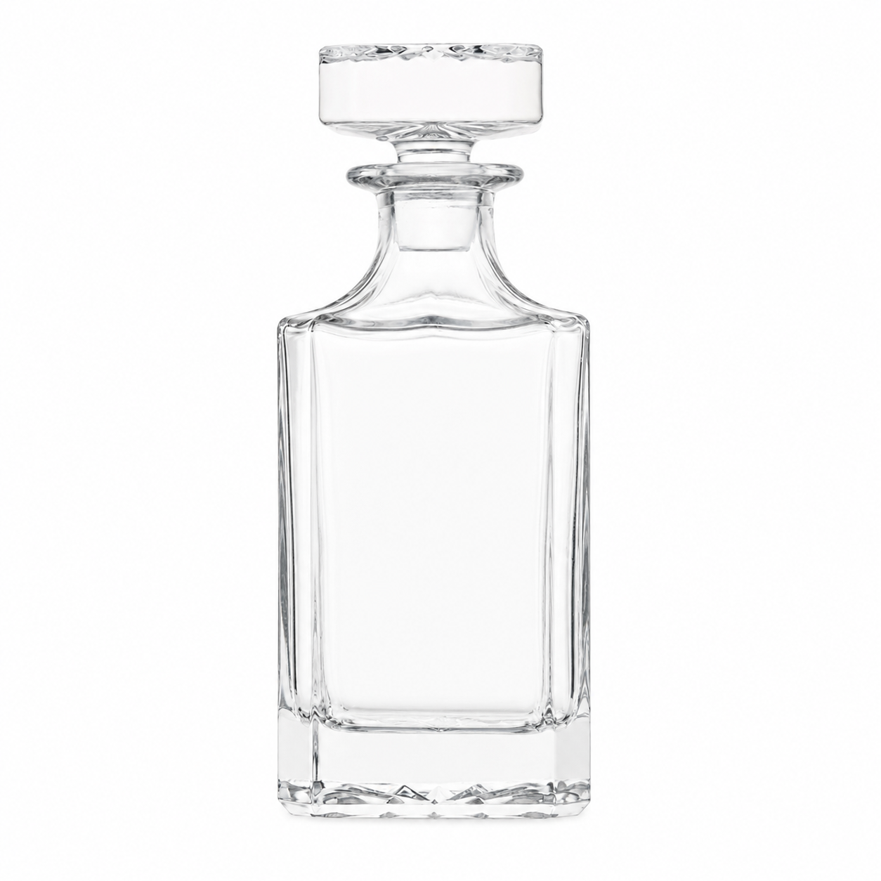 750 ML / 25 OZ Single Square Whiskey Decanter - Case of 6