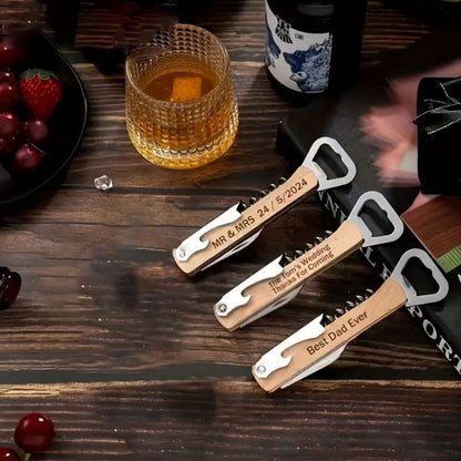 50 Pack Laser-engraved Multifunctional Creative Portable Bottle Opener Beer Wine Wine Bottle Opener Home Bottle Openier