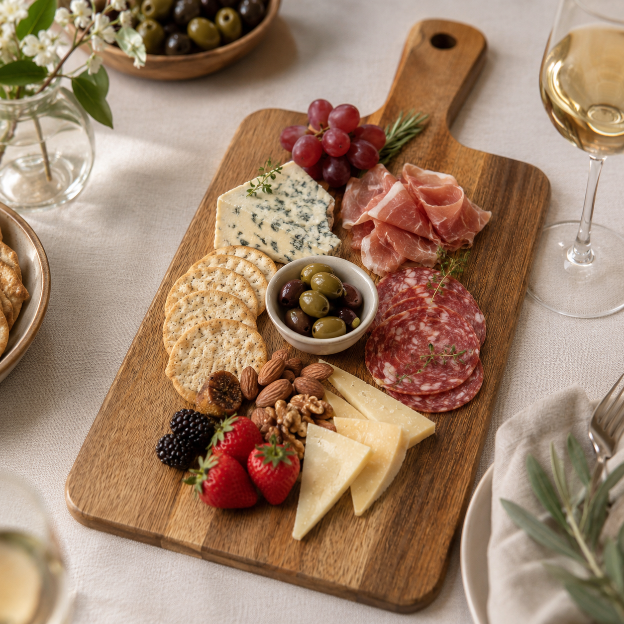 Acaia Wood Rectangle Paddle Charcuterie Board - Case of 10