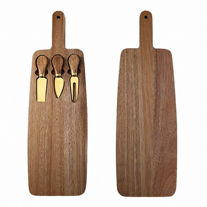 Acacia Wood Cheese Board Set - Case of 12