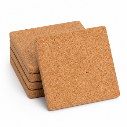 10mm Square Cork Coaster - Case of 50