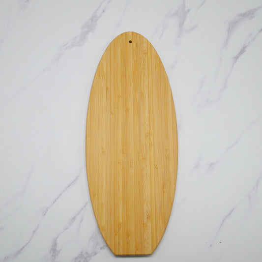 Elliptical Bamboo Cutting Board14.5×5.9×0.6''