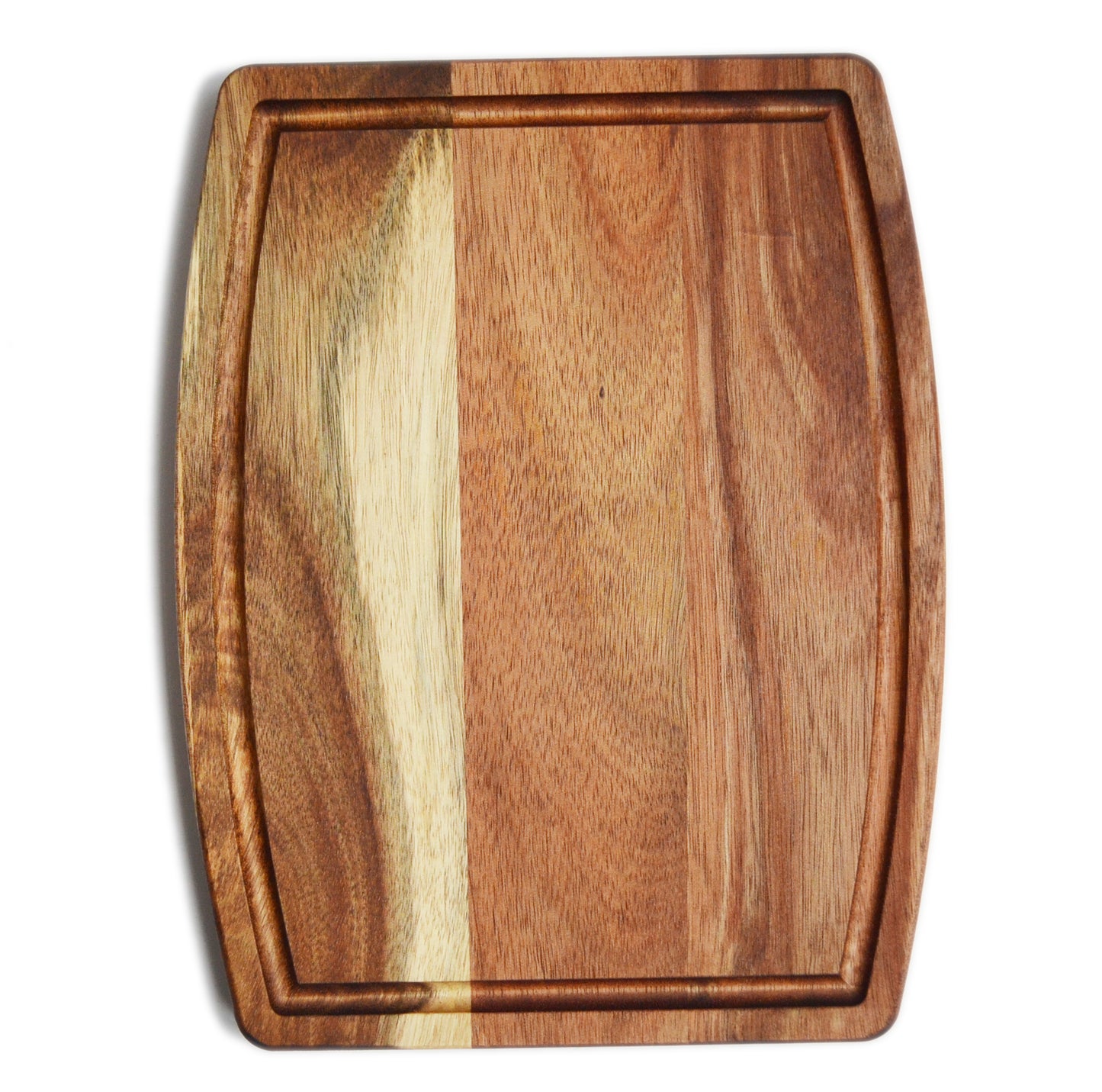 acacia wood curve shape cutting board - pack of 10