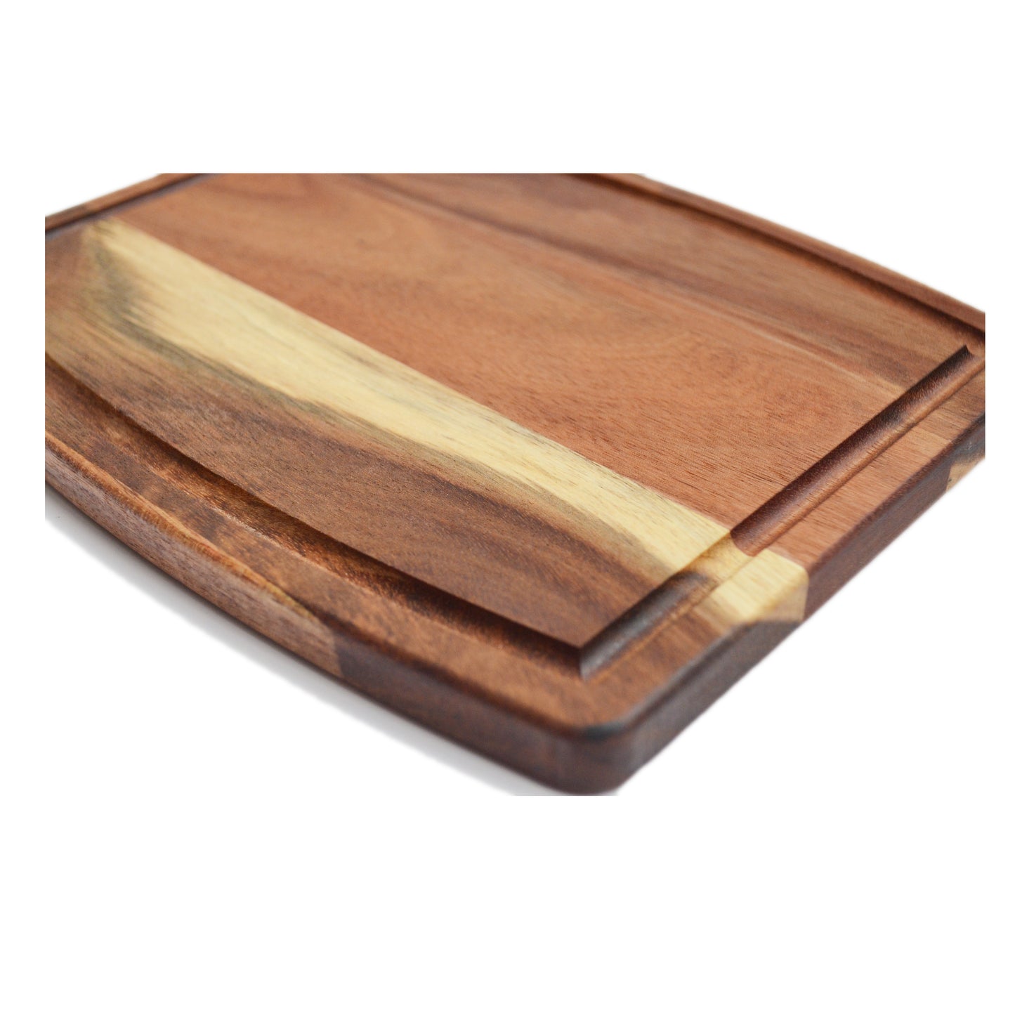 acacia wood curve shape cutting board - pack of 10