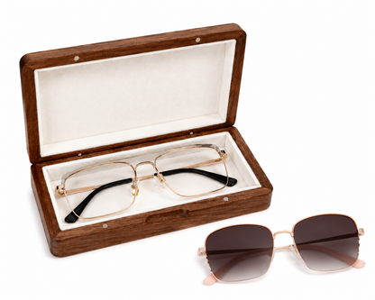 Black Walnut Wood Glasses Box