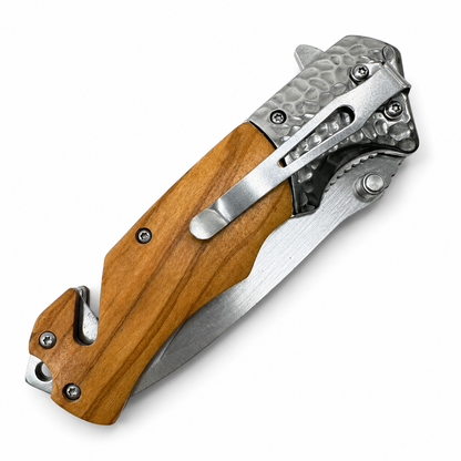 Wooden Handle Pocket Knife - Case of 12