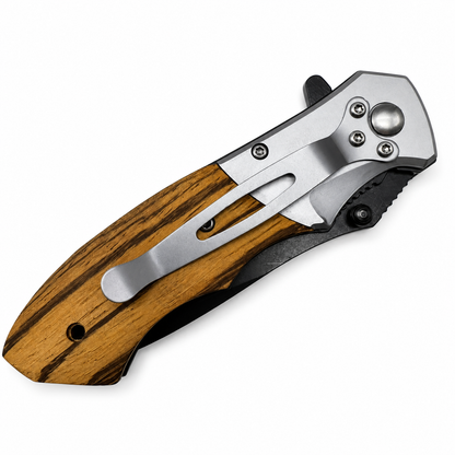 Wooden Handle Pocket Knife - Case of 12