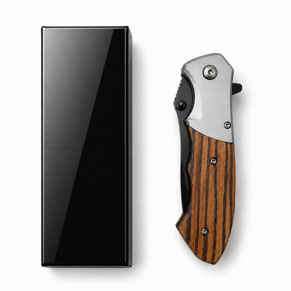 Wooden Handle Pocket Knife - Case of 12