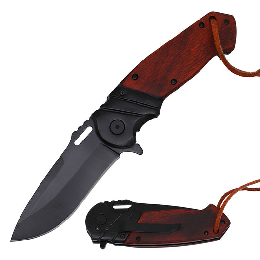 Wooden Handle Pocket Knife - Case of 12