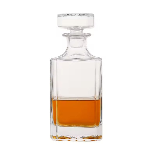 750 ML / 25 OZ Single Square Whiskey Decanter - Case of 6
