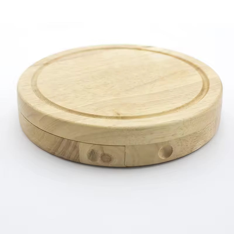 Rubber Wood Cheese Board-12Set